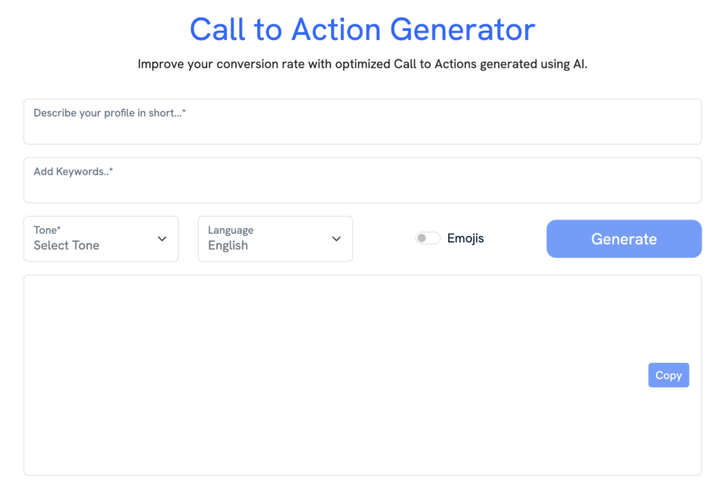 CTA generator predis ai